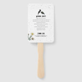 ゴシック様式ハロウィーンブラックバラ結婚ズクロース ハンドファン (裏面)