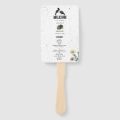 ゴシック様式ハロウィーンブラックバラ結婚ズクロース ハンドファン (正面)