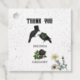 ゴシック様式ハロウィーンブラックバラ結婚ズクロース フェイバータグ