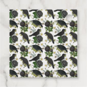 ゴシック様式ハロウィーンブラックバラ結婚ズクロース フェイバータグ (裏面)