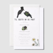 ゴシック様式ハロウィーンブラックバラ結婚ズクロース ベラム紙招待状 (オフセット)