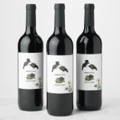 ゴシック様式ハロウィーンブラックバラ結婚ズクロース ワインラベル (ボトル)