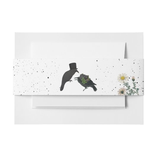 ゴシック様式ハロウィーンブラックバラ結婚ズクロース 招待状ベリーバンド (正面例)