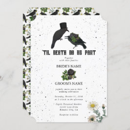 ゴシック様式ハロウィーンブラックバラ結婚ズクロース 招待状