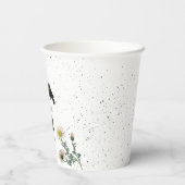 ゴシック様式ハロウィーンブラックバラ結婚ズクロース 紙コップ (裏面)