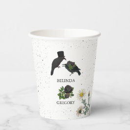 ゴシック様式ハロウィーンブラックバラ結婚ズクロース 紙コップ