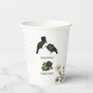 ゴシック様式ハロウィーンブラックバラ結婚ズクロース 紙コップ