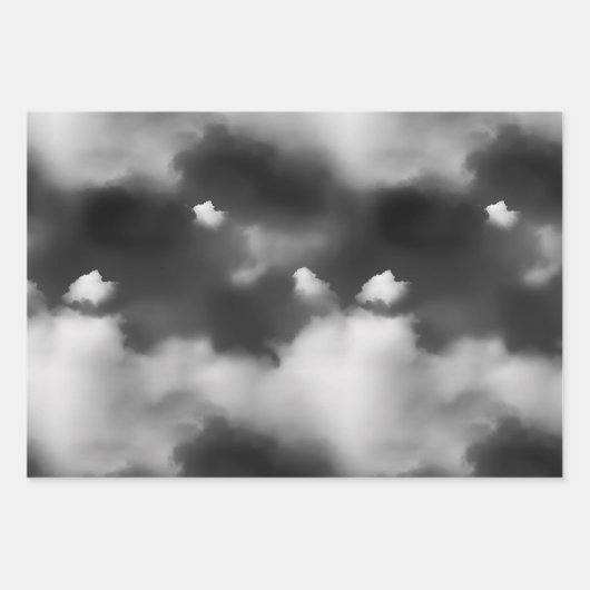 ゴシック様式ハロウィーン黒城雲ギフティング ラッピングペーパーシート (正面3)