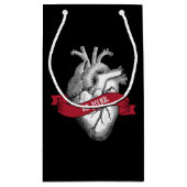 ゴシック様式ハートのバレンタインデー スモールペーパーバッグ (裏面)