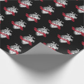 ゴシック様式ハートのバレンタインデー ラッピングペーパー (角)