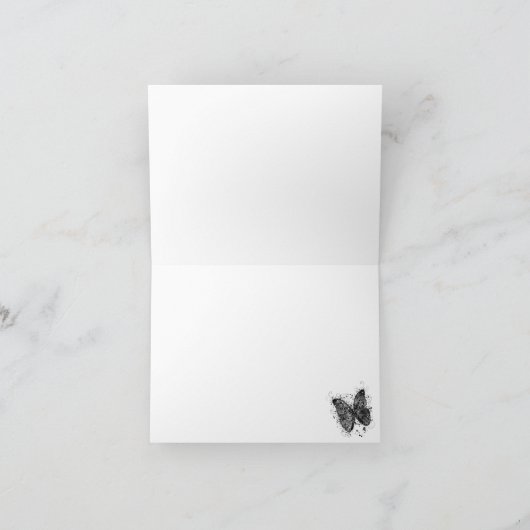 ゴシック様式ハートはメッセージカード感謝していしています サンキューカード (内部)