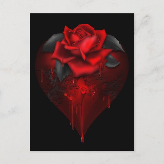 ゴシック様式ハート ポストカード (正面)