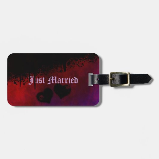 ゴシック様式ハート ラゲッジタグ (正面横)