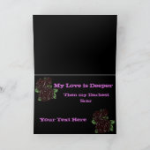 ゴシック様式バレンタインカード シーズンカード (内部)