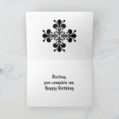 ゴシック様式パンクの王室のな(紋章の)フラ・ダ・リのダマスク織の黒の灰色 カード (内部)