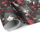 ゴシック様式パンク代替クリスマスフェアリー ラッピングペーパー (ロールコーナー)