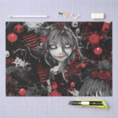 ゴシック様式パンク代替クリスマスフェアリー 薄葉紙 (クラフト)