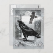 ゴシック様式ビクトリアンなワタリガラスのファンタジーの芸術 ポストカード (正面/裏面)