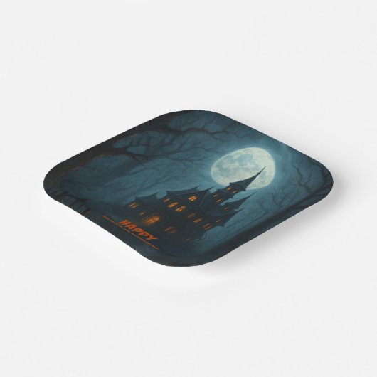 ゴシック様式ファンタジー | キャッスル幽霊のよく出る&ミスティ・ムーンライト ペーパープレート (傾斜あり)