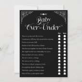 ゴシック様式フローラベビーシャワーゲームカードの上または下 招待状 (正面)