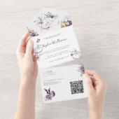 ゴシック様式フローラ | 16枚不気味の写真 オールインワン招待状 (貼ってはがせる)