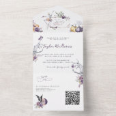 ゴシック様式フローラ | 16枚不気味の写真 オールインワン招待状 (内側)