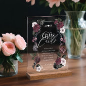 ゴシック様式ブラックウォーター花模様ギフト&カード アクリルサイン