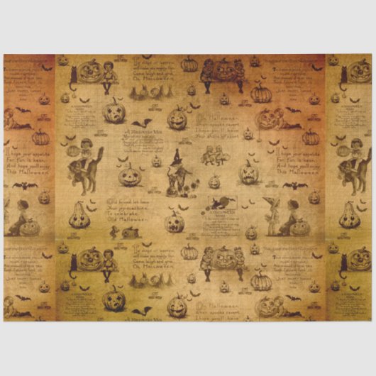 ゴシック様式ブラックオレンジカラスの切り離 薄葉紙 (正面)