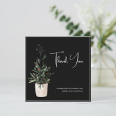 ゴシック様式ブラッククリスマスツリーフェスティバル結婚ズ サンキューカード (スタンド正面)