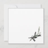 ゴシック様式ブラッククリスマスツリーフェスティバル結婚ズ サンキューカード (裏面)