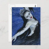 ゴシック様式ブラックスワン美しい葉書 ポストカード (正面/裏面)