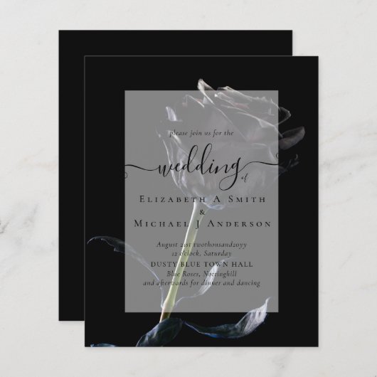 ゴシック様式ブラックバラゴシック結婚式 (正面/裏面)