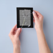 ゴシック様式ブラックバラゴシック結婚式 チラシ (手)