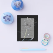 ゴシック様式ブラックバラゴシック結婚式 チラシ (シングル)