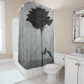 ゴシック様式ブラックバラ シャワーカーテン (インサイチュ)