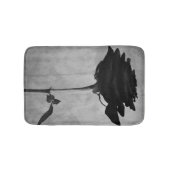 ゴシック様式ブラックバラ バスマット (正面)