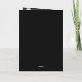 ゴシック様式ブラックバレンタインデーの唇ハートバラ カード (裏面)