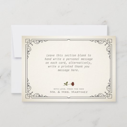 ゴシック様式ブラックレース赤骨 サンキューカード (裏面)