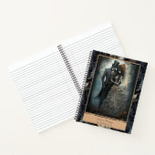 ゴシック様式ブラックロマンチックなスケルトン新郎新婦 ノートブック (内部)