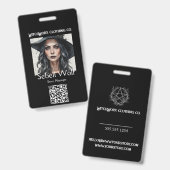 ゴシック様式ブラック星形五角形従業員バッジ バッジ (正面＆裏面)