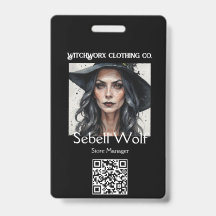 ゴシック様式ブラック星形五角形従業員バッジ