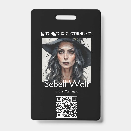 ゴシック様式ブラック星形五角形従業員バッジ バッジ (正面)