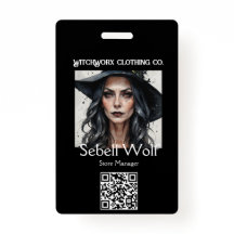 ゴシック様式ブラック星形五角形従業員バッジ