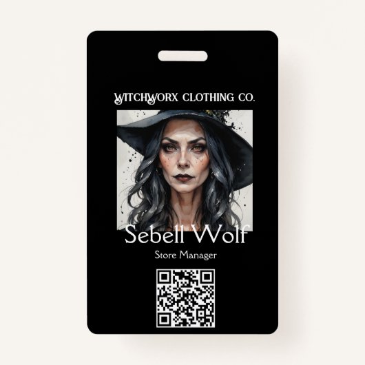 ゴシック様式ブラック星形五角形従業員バッジ バッジ (正面)