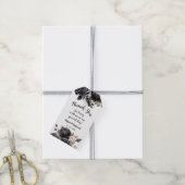 ゴシック様式ブラック花模様ヴィンテージ結婚式特典ギフト ギフトタグ (より糸付き)