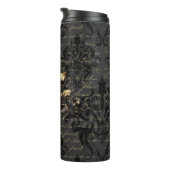 ゴシック様式ブラック金ゴールドバラダマエレガントスク タンブラー (回転右)
