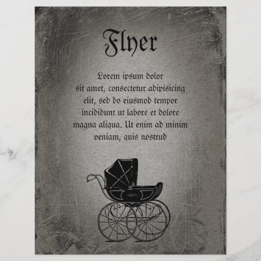 ゴシック様式ベビー台車 チラシ (正面)