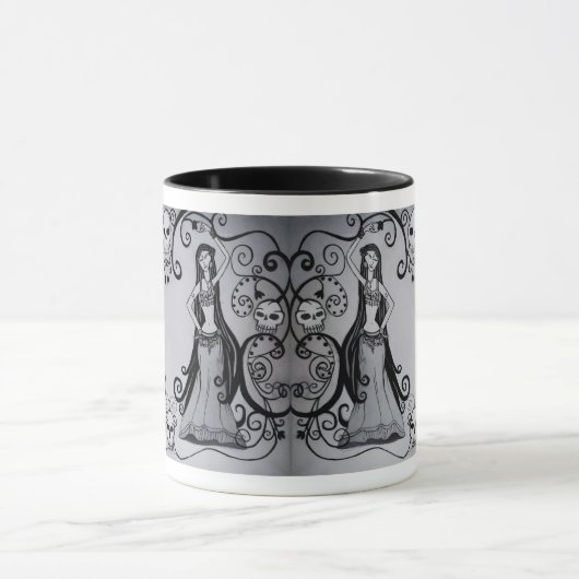 ゴシック様式ベリーダンサーのマグ マグカップ (中央)