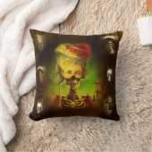 ゴシック様式ホラー骨格装飾用クッション クッション (ブランケット)