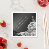 ゴシック様式ムーディオニーウェディングシャワーパーティー スタンダードカクテルナプキン (インサイチュ)